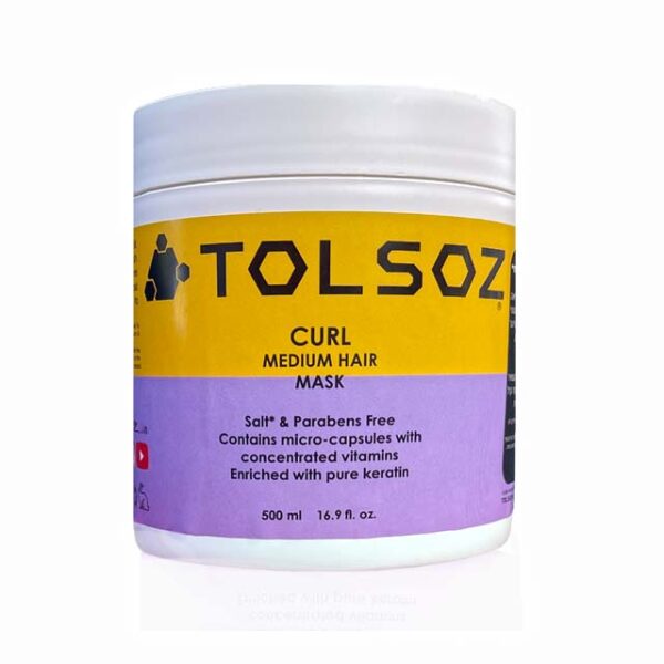מסיכת שיער למתולתלות טולסוז קרל מדיום - TOLSOZ CURL MEDIUM מ"ל 500